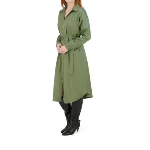 Brand New French Connection Olive Long Shirt Dress - Picture 1 of 3